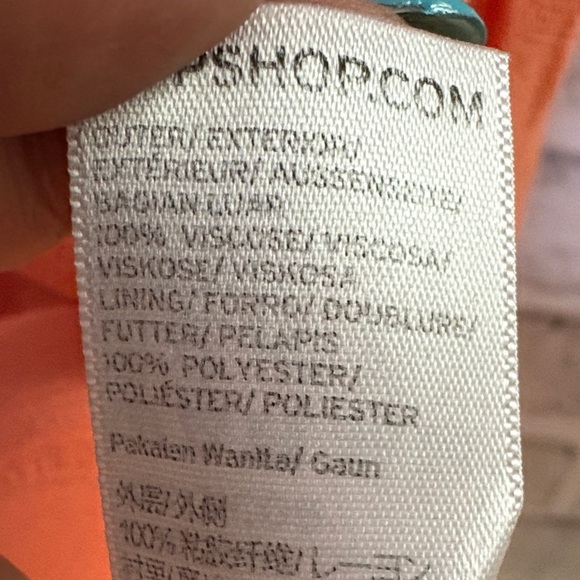 Coral Topshop Strappy Sheath lined Dress Size 8 - Picture 4 of 7